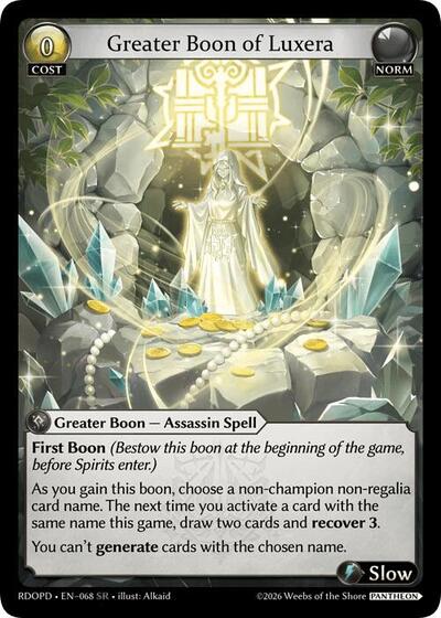 Greater Boon of Luxera