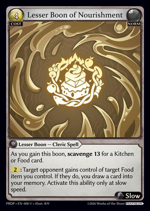 Lesser Boon of Nourishment