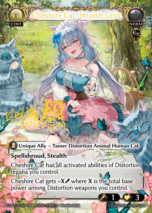 Cheshire Cat, Impish Grin - Promotional 2026 Grand Archive spoiler