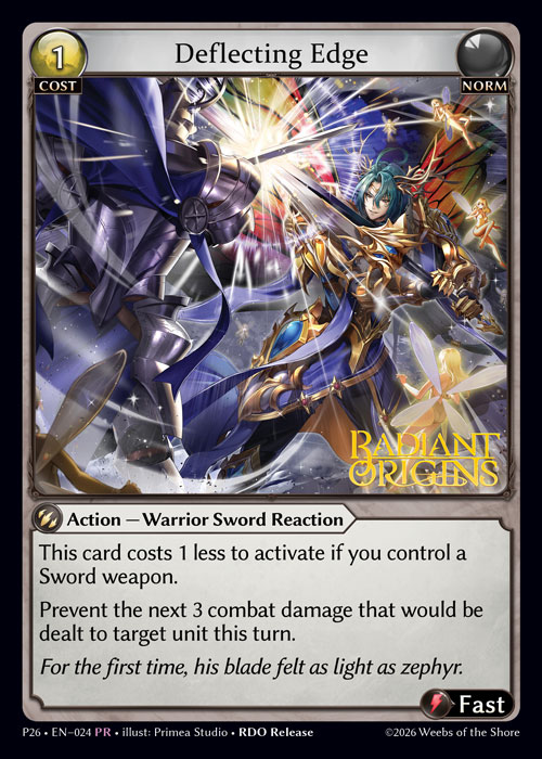 Deflecting Edge - Promotional 2026 Grand Archive spoiler