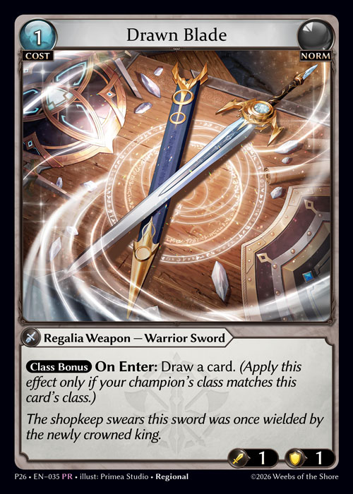 Drawn Blade - Promotional 2026 Grand Archive spoiler