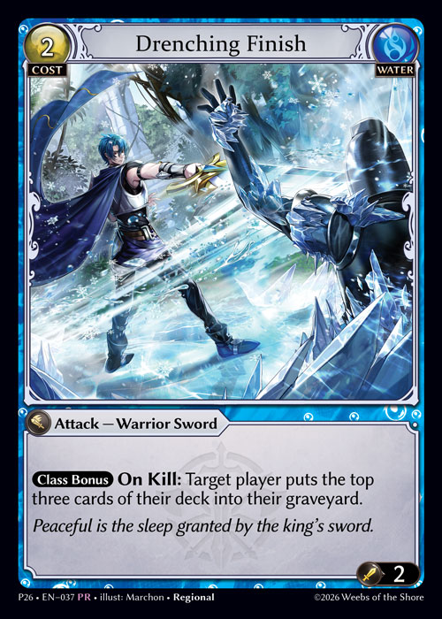 Drenching Finish - Promotional 2026 Grand Archive spoiler