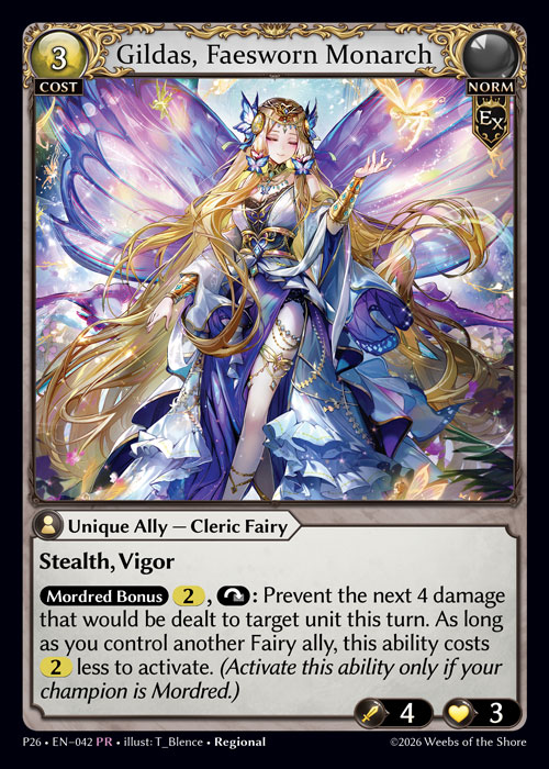 Gildas, Faesworn Monarch - Promotional 2026 Grand Archive spoiler