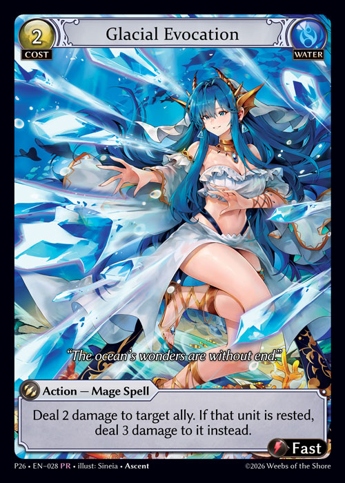 Glacial Evocation - Promotional 2026 Grand Archive spoiler