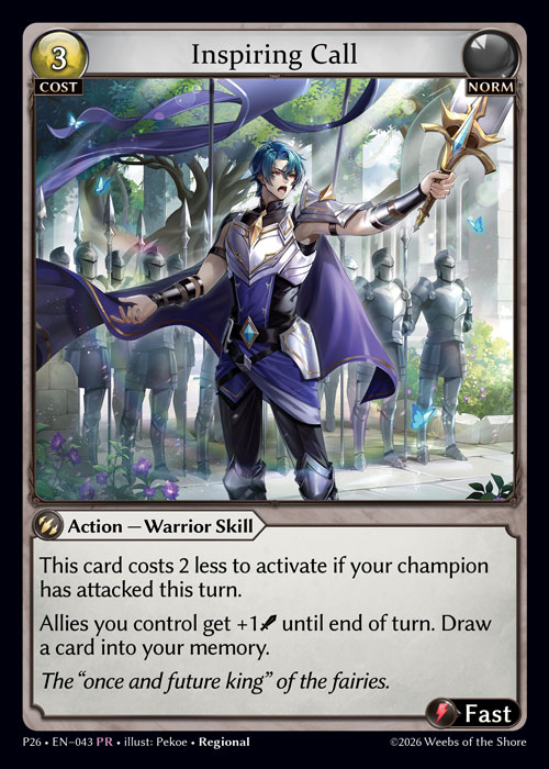 Inspiring Call - Promotional 2026 Grand Archive spoiler