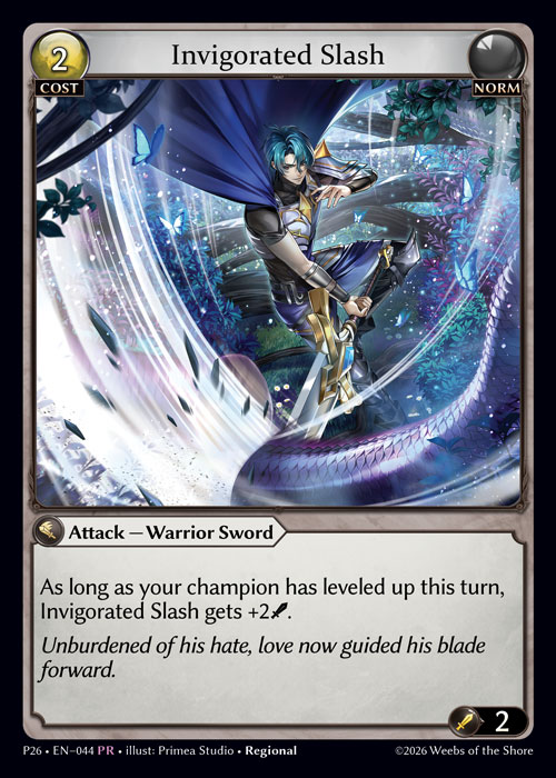 Invigorated Slash - Promotional 2026 Grand Archive spoiler