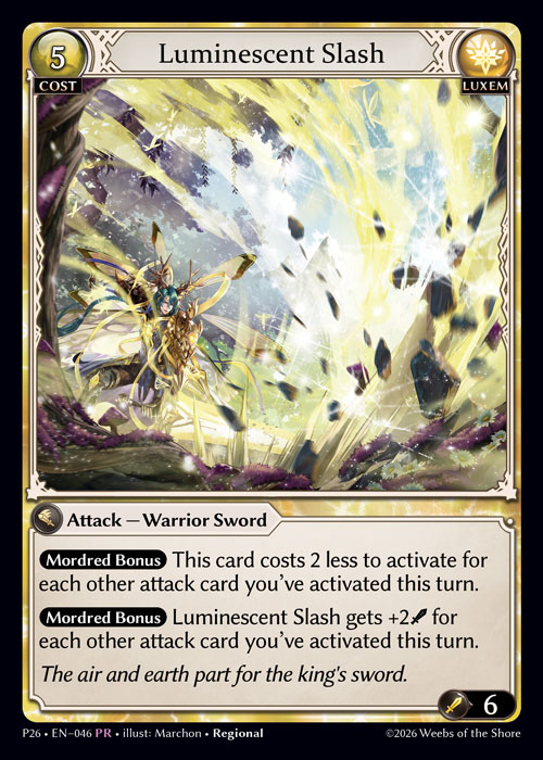Luminescent Slash - Promotional 2026 Grand Archive spoiler