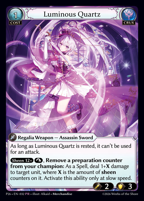 Luminous Quartz - Promotional 2026 Grand Archive spoiler