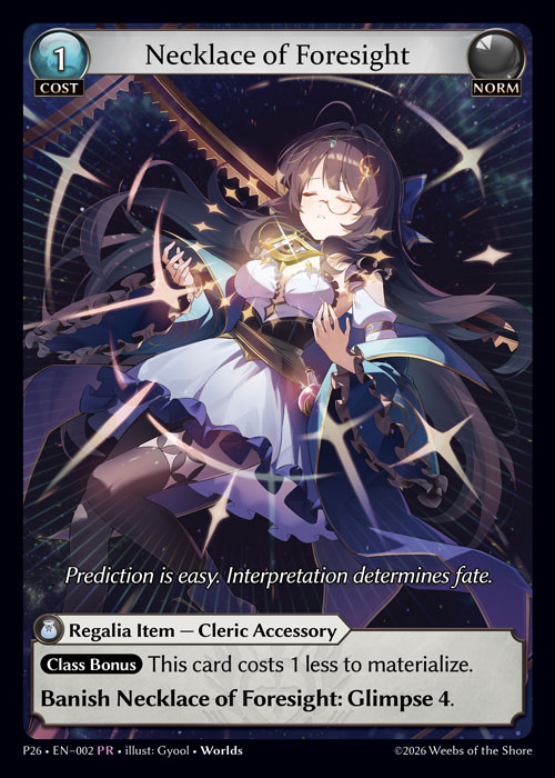 Necklace of Foresight - Promotional 2026 Grand Archive spoiler