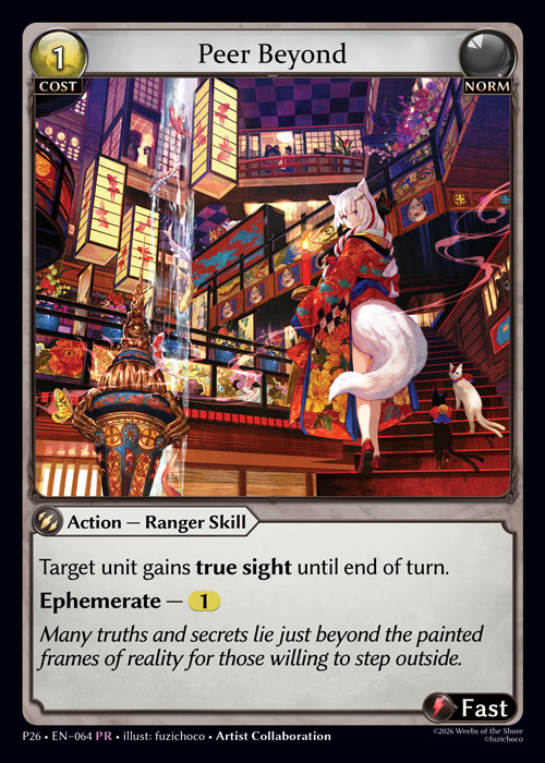 Peer Beyond - Promotional 2026 Grand Archive spoiler