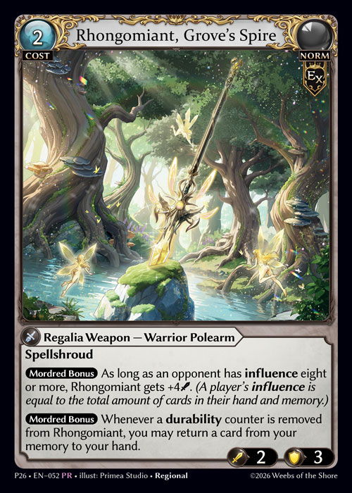 Rhongomiant, Grove's Spire - Promotional 2026 Grand Archive spoiler