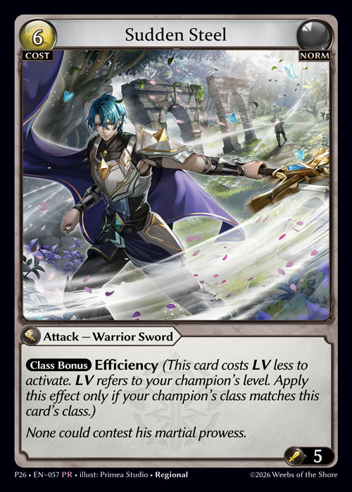 Sudden Steel - Promotional 2026 Grand Archive spoiler