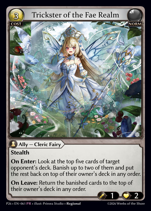 Trickster of the Fae Realm - Promotional 2026 Grand Archive spoiler