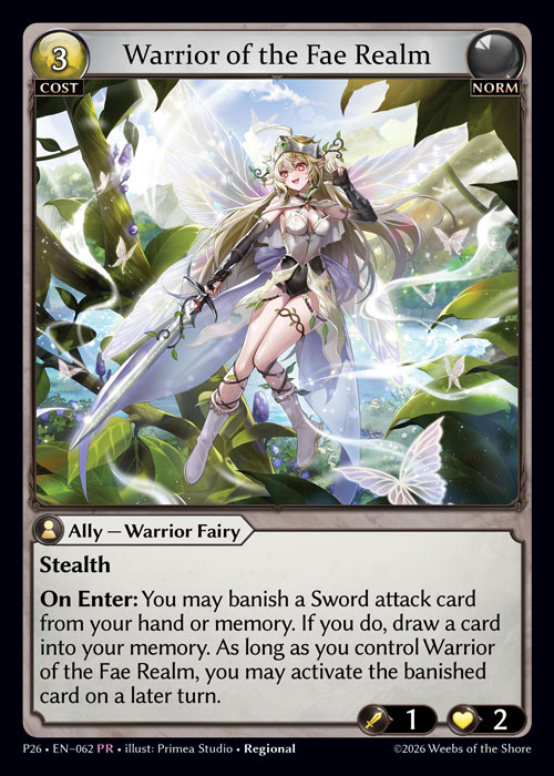 Warrior of the Fae Realm - Promotional 2026 Grand Archive spoiler