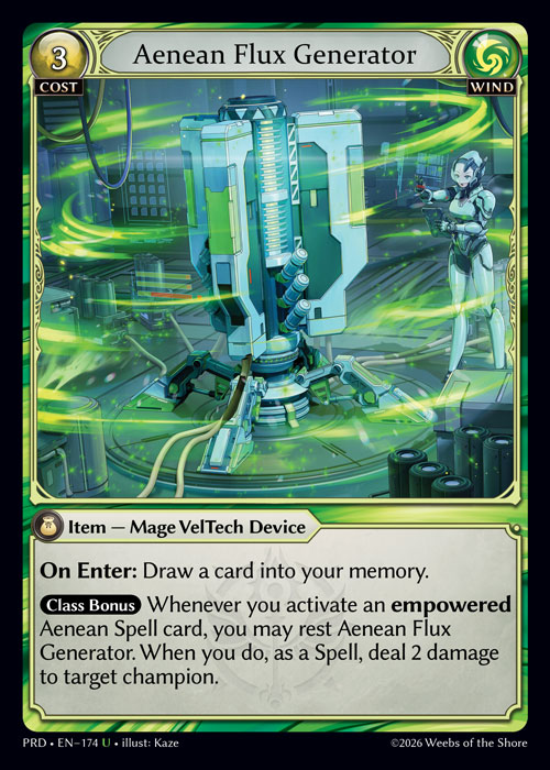 Aenean Flux Generator - .asphodel/paradise Grand Archive spoiler