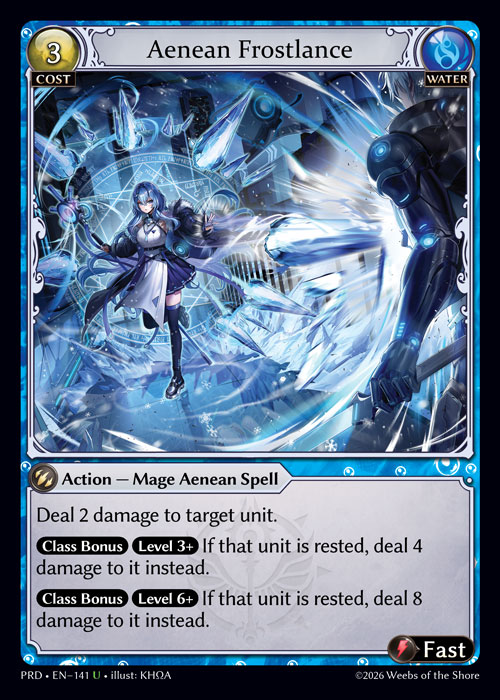 Aenean Frostlance - .asphodel/paradise Grand Archive spoiler