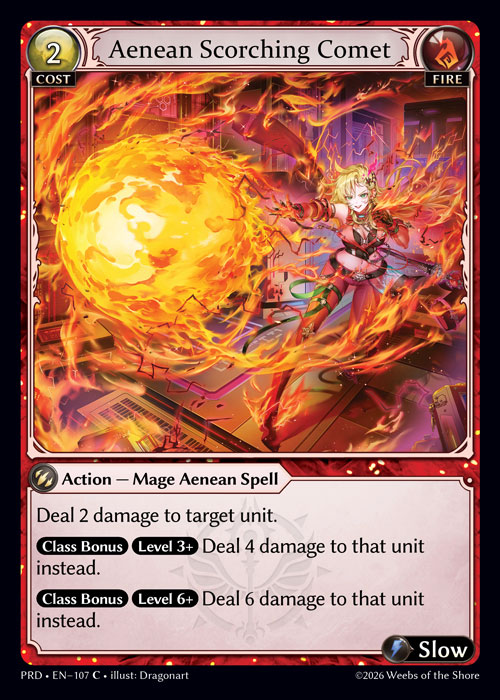Aenean Scorching Comet - .asphodel/paradise Grand Archive spoiler