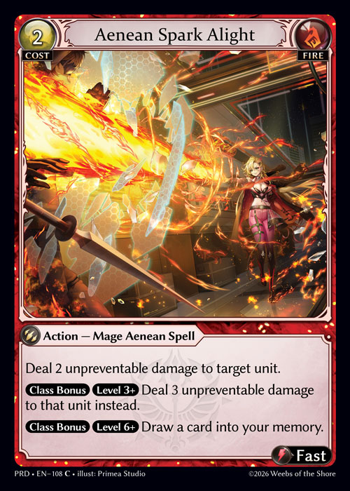 Aenean Spark Alight - .asphodel/paradise Grand Archive spoiler