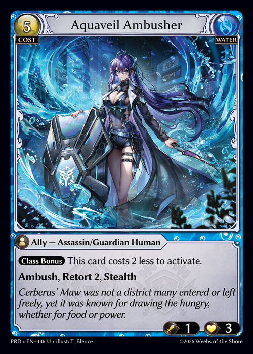 Aquaveil Ambusher - .asphodel/paradise Grand Archive spoiler