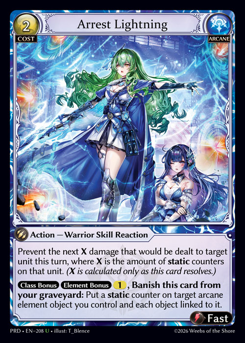 Arrest Lightning - .asphodel/paradise Grand Archive spoiler
