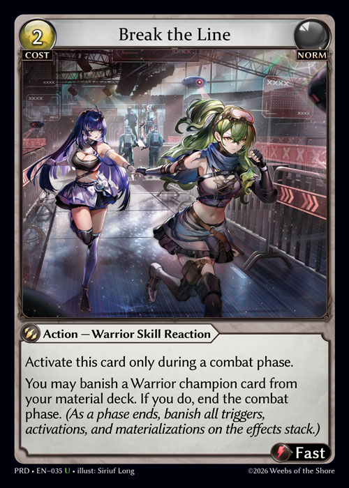 Break the Line - .asphodel/paradise Grand Archive spoiler