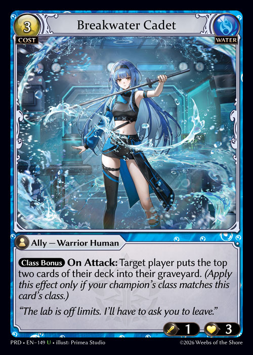 Breakwater Cadet - .asphodel/paradise Grand Archive spoiler