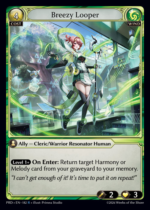 Breezy Looper - .asphodel/paradise Grand Archive spoiler