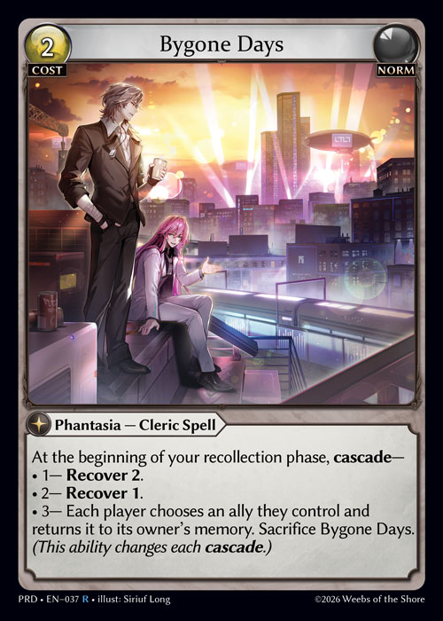 Bygone Days - .asphodel/paradise Grand Archive spoiler