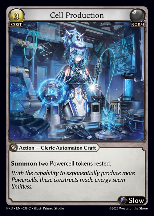 Cell Production - .asphodel/paradise Grand Archive spoiler