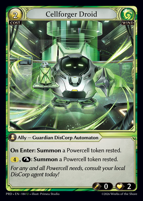 Cellforger Droid - .asphodel/paradise Grand Archive spoiler