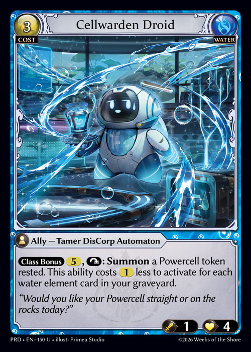 Cellwarden Droid - .asphodel/paradise Grand Archive spoiler