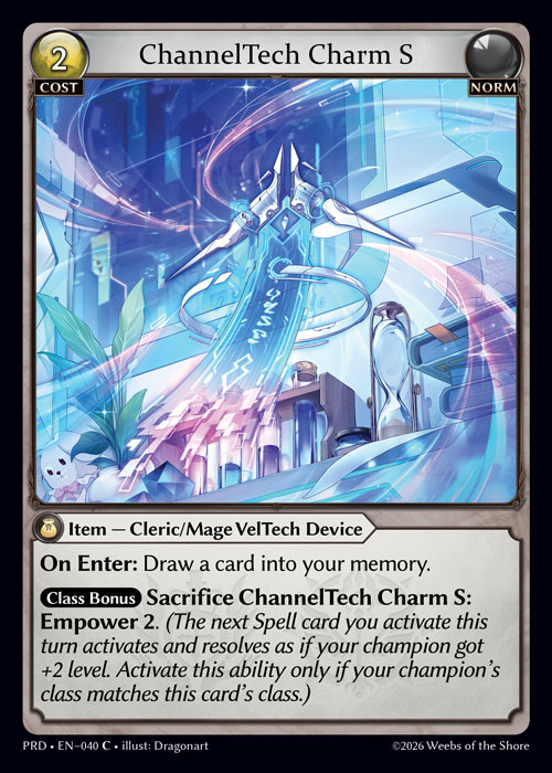 ChannelTech Charm S - .asphodel/paradise Grand Archive spoiler