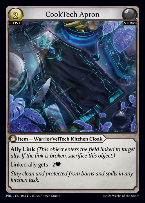 CookTech Apron - .asphodel/paradise Grand Archive spoiler
