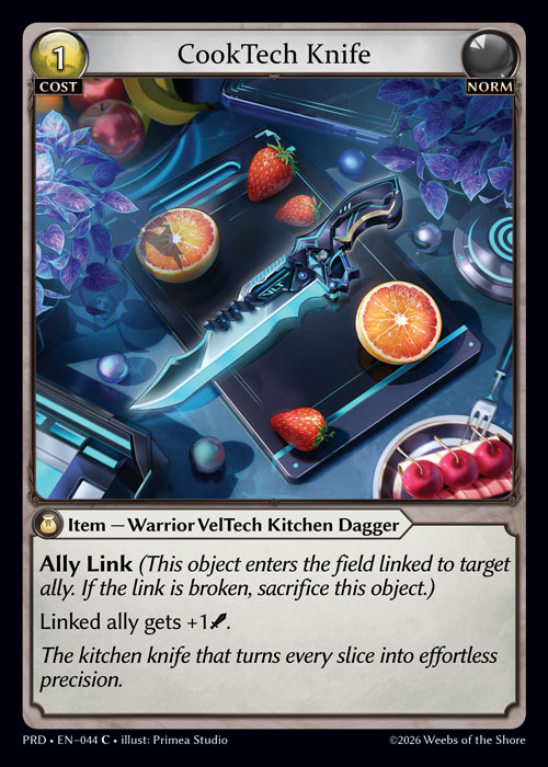 CookTech Knife - .asphodel/paradise Grand Archive spoiler