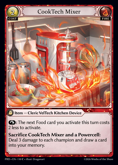 CookTech Mixer - .asphodel/paradise Grand Archive spoiler