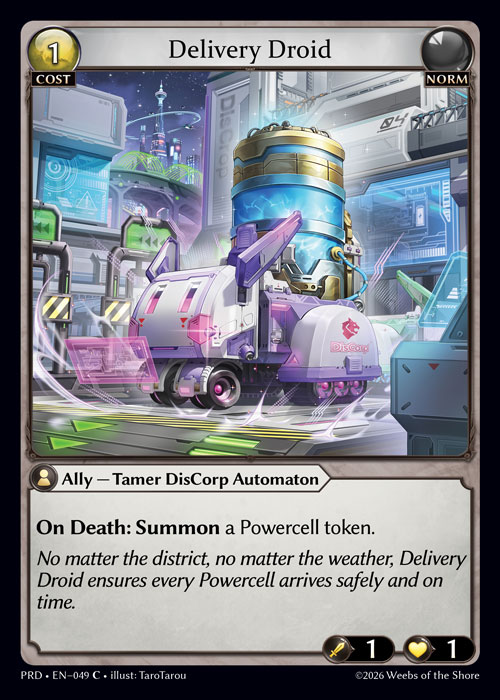 Delivery Droid - .asphodel/paradise Grand Archive spoiler
