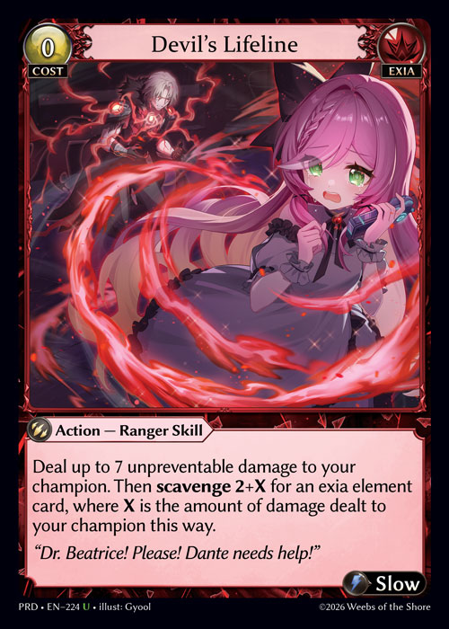 Devil's Lifeline - .asphodel/paradise Grand Archive spoiler