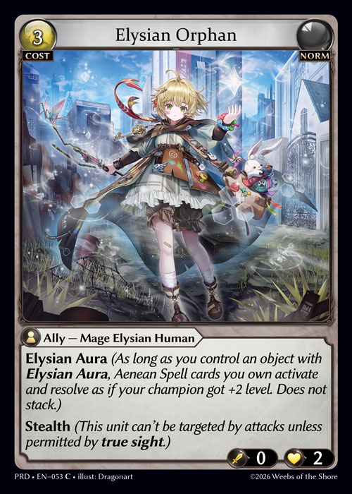 Elysian Orphan - .asphodel/paradise Grand Archive spoiler