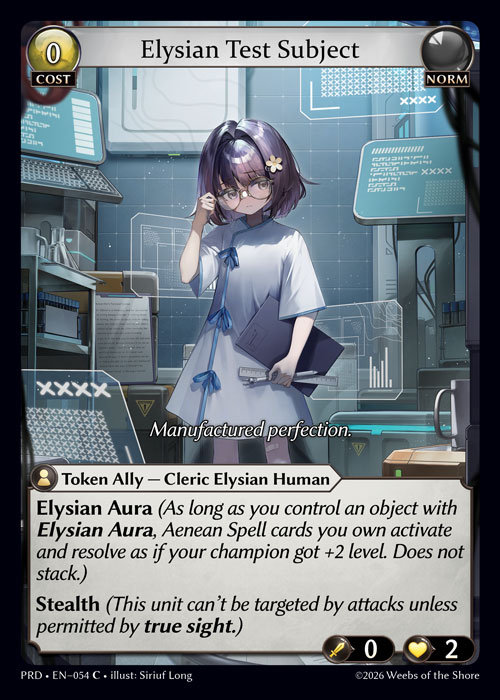 Elysian Test Subject - .asphodel/paradise Grand Archive spoiler