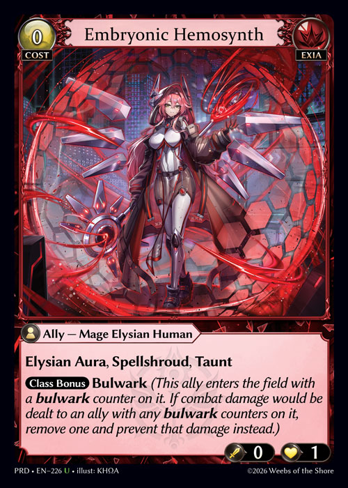 Embryonic Hemosynth - .asphodel/paradise Grand Archive spoiler
