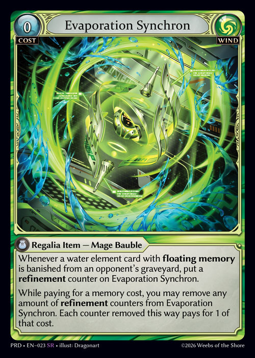 Evaporation Synchron - .asphodel/paradise Grand Archive spoiler