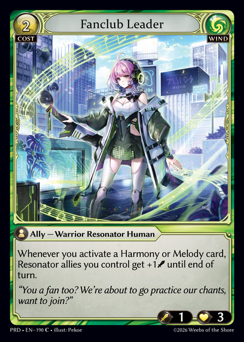 Fanclub Leader - .asphodel/paradise Grand Archive spoiler