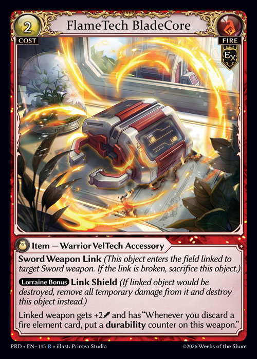 FlameTech BladeCore - .asphodel/paradise Grand Archive spoiler