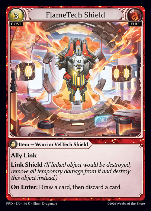 FlameTech Shield - .asphodel/paradise Grand Archive spoiler