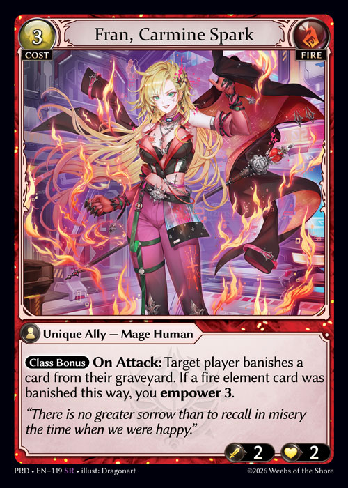 Fran, Carmine Spark - .asphodel/paradise Grand Archive spoiler