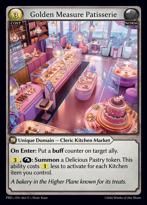 Golden Measure Patisserie - .asphodel/paradise Grand Archive spoiler