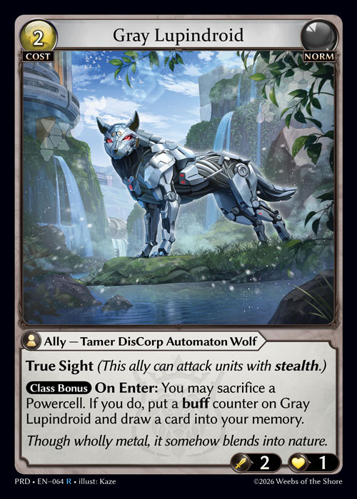 Gray Lupindroid - .asphodel/paradise Grand Archive spoiler