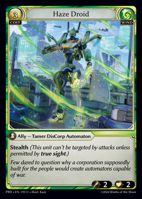 Haze Droid - .asphodel/paradise Grand Archive spoiler