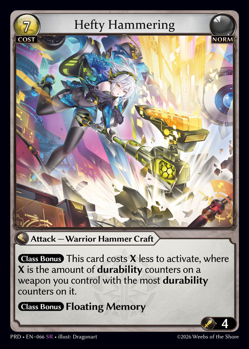 Hefty Hammering - .asphodel/paradise Grand Archive spoiler