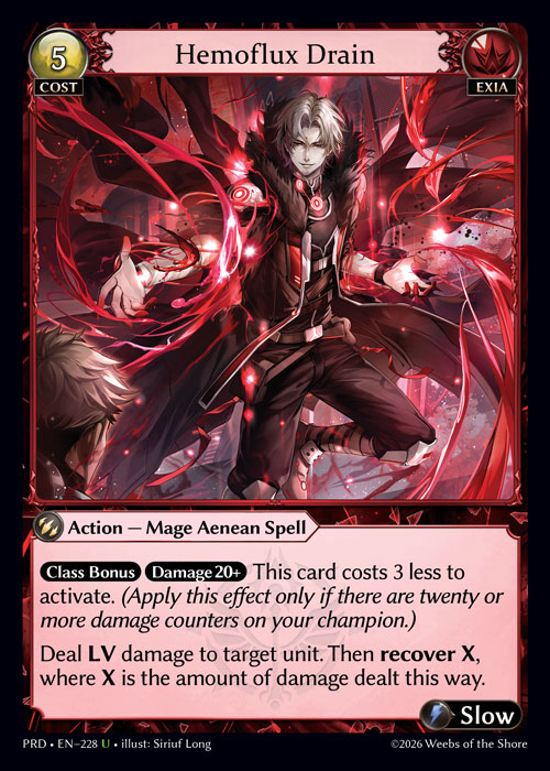 Hemoflux Drain - .asphodel/paradise Grand Archive spoiler